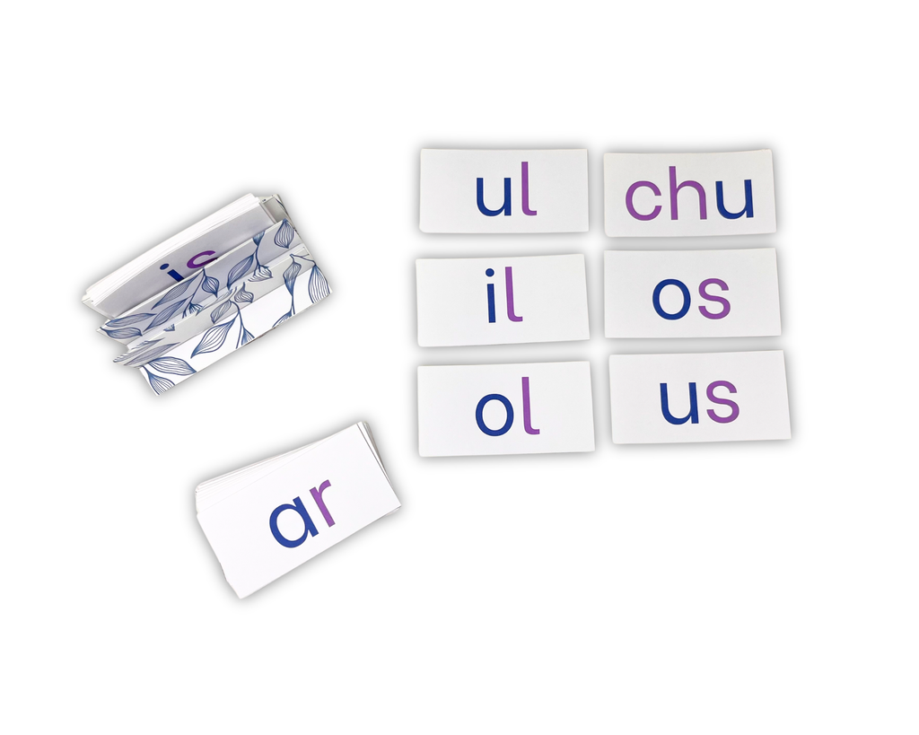 Montessori Syllable Cards in Spanish | Levels 2 & 3 (PDF File)