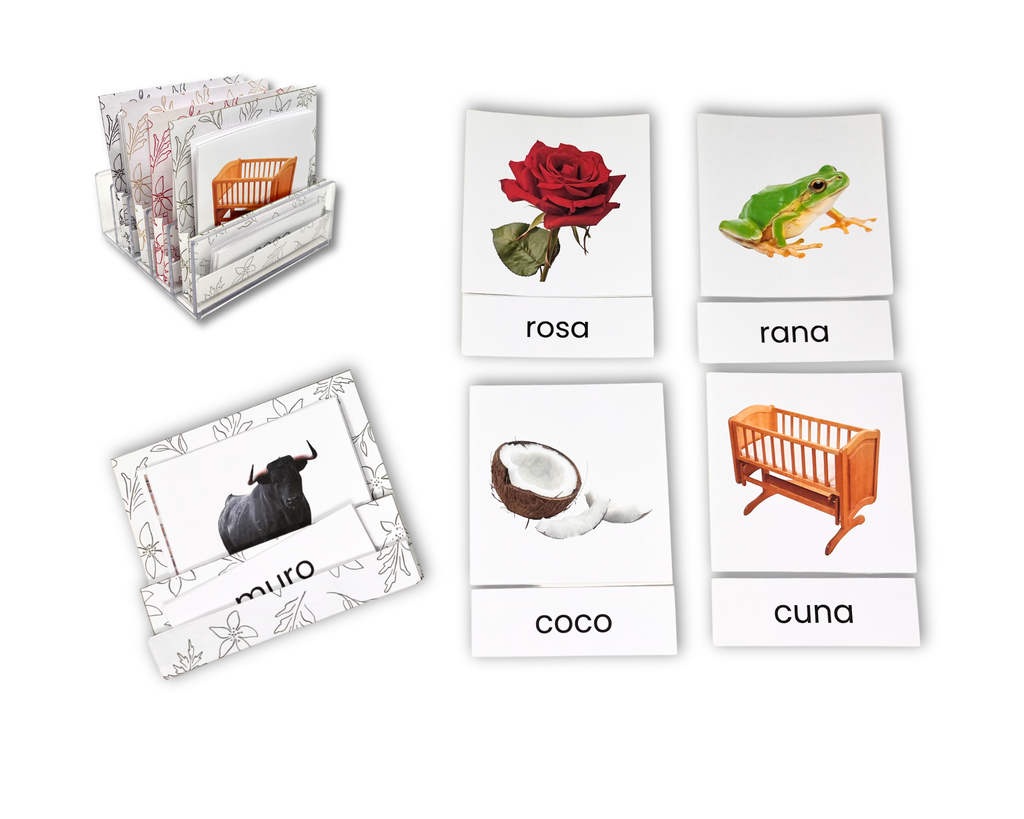 Montessori Phonetic Picture Cards in Spanish (Digital PDF)